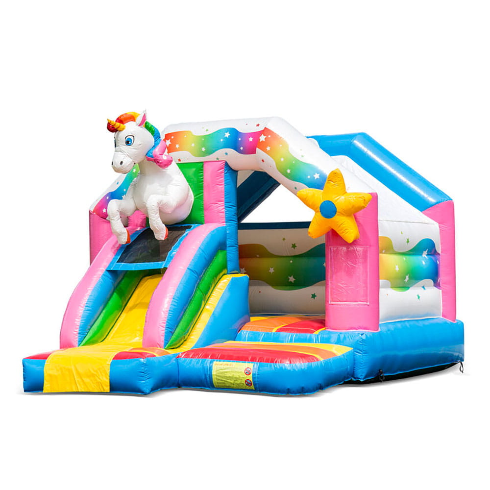 Hüpfburg JB Slide Combo Einhorn 01 Hüpfburg JB Slide Combo Einhorn 01