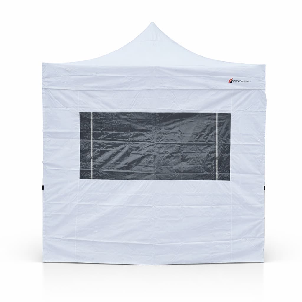 Faltzelt-Seitenteil-weiss-Fenster-01 3x3m Faltzelt mit Seitenteilen