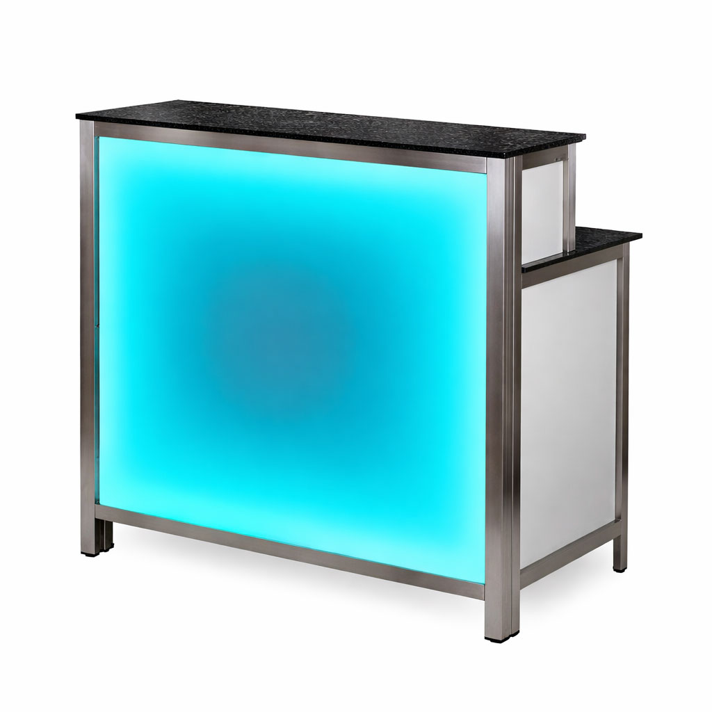 Klapptheke LED mit Longdrink Aufsatz 01 Klapptheke LED mit Longdrink Aufsatz
