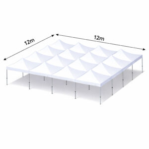 12x12m Abbildung Faltzelte Seitenansicht