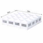 12x12m Faltzelt mit Seitenteilen