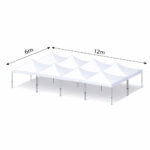 6x12m Abbildung Faltzelte Seitenansicht