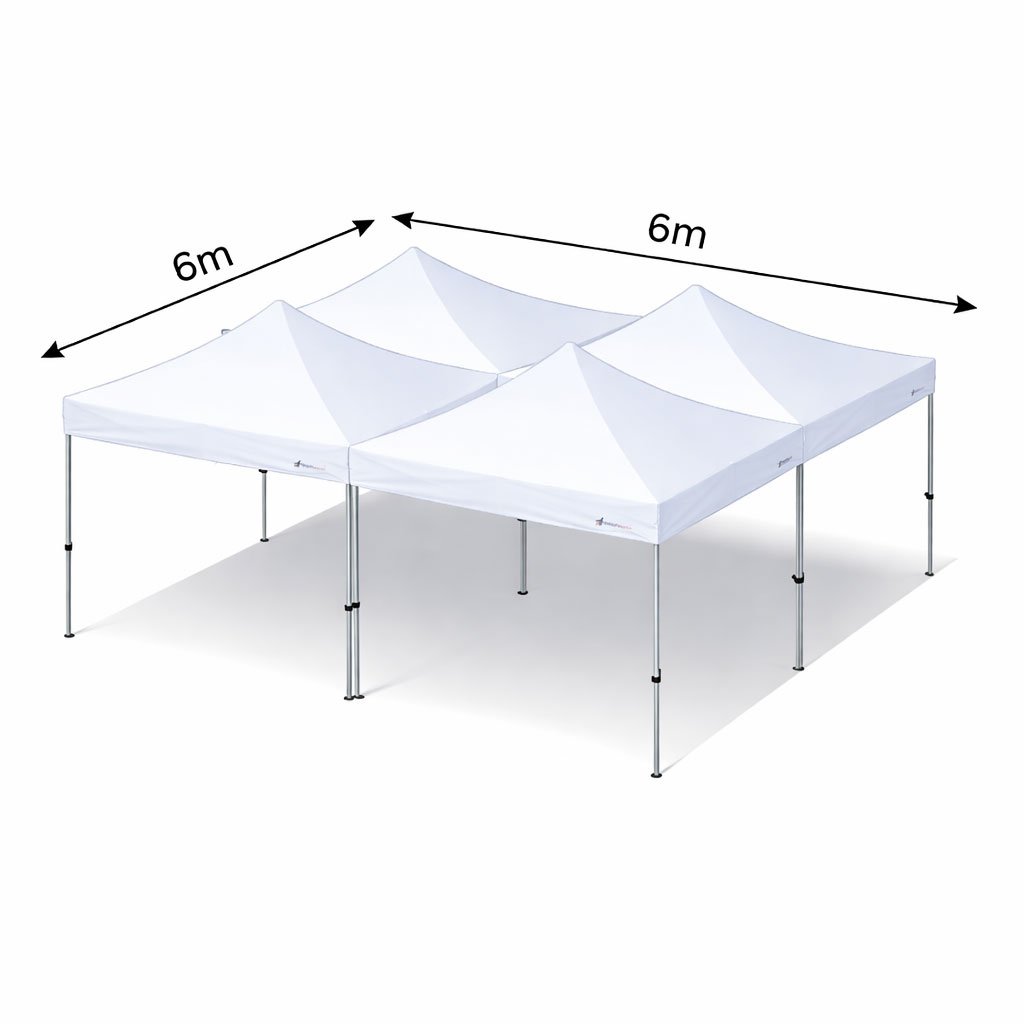 6x6m Abbildung Faltzelte Seitenansicht 6x6m Abbildung Faltzelte Seitenansicht