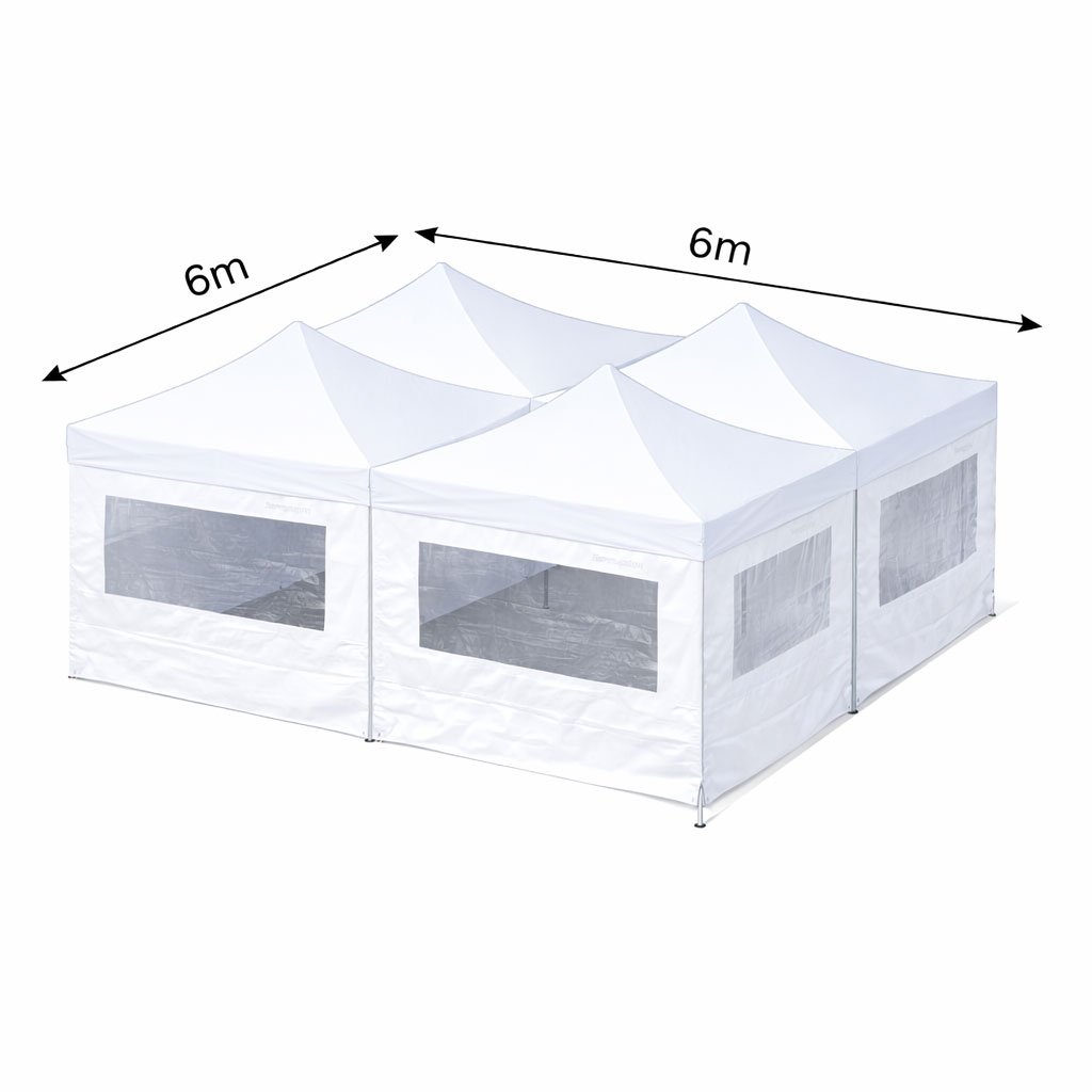 6x6m Faltzelt mit Seitenteilen 6x6m Faltzelt mit Seitenteilen