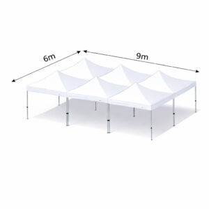 6x9m Abbildung Faltzelte Seitenansicht