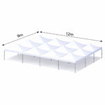 9x12m Abbildung Faltzelt Seitenansicht