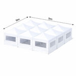 9x9m Faltzelt mit Seitenteile