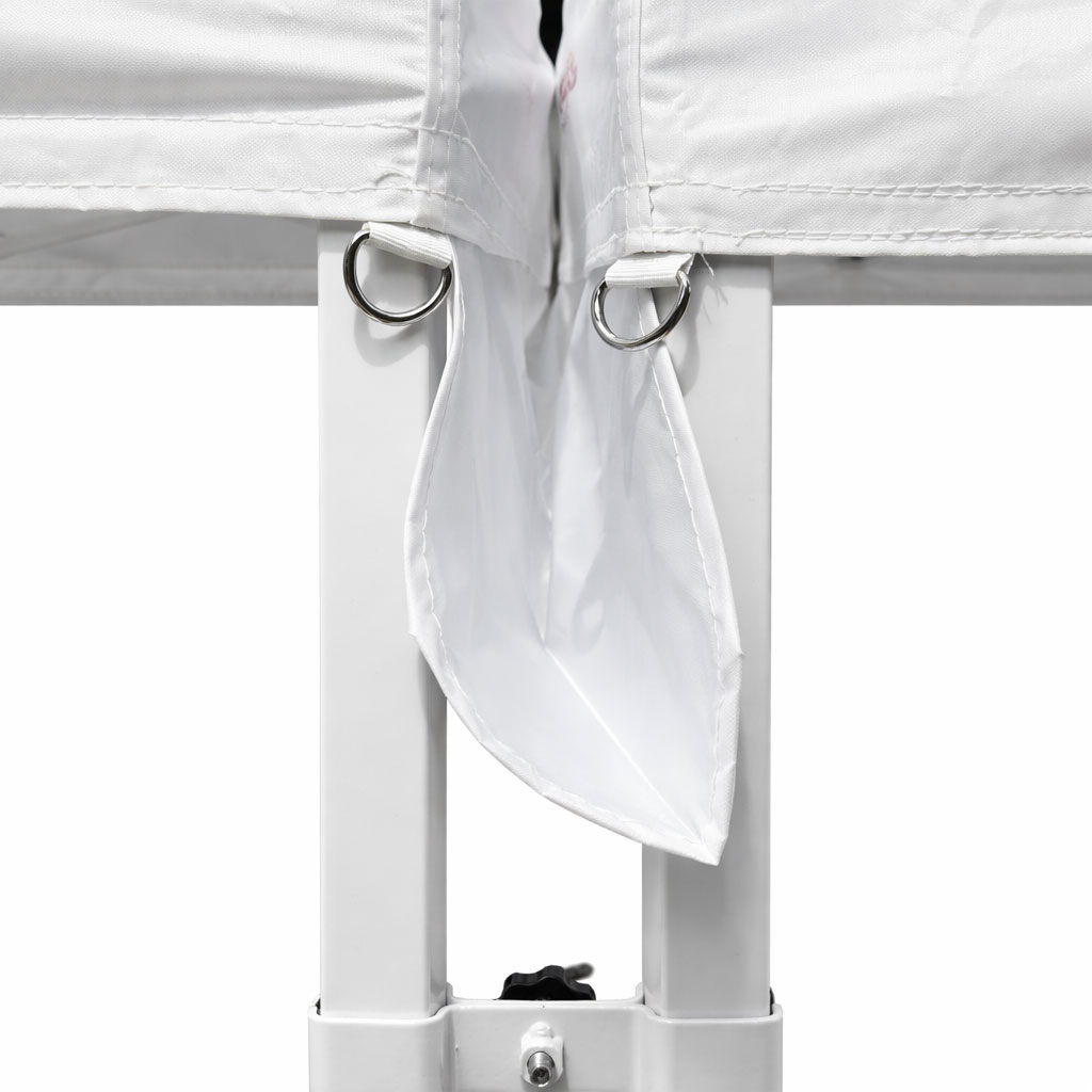 Regenrinne weiss Faltzelt 01 6x6m Abbildung Faltzelte Seitenansicht